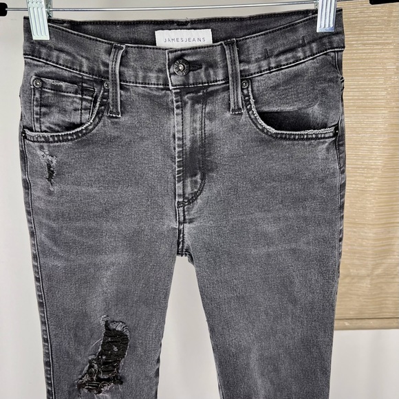 James Jeans Twiggy Black Distressed High Waisted Skinny Jeans - Picture 10 of 10